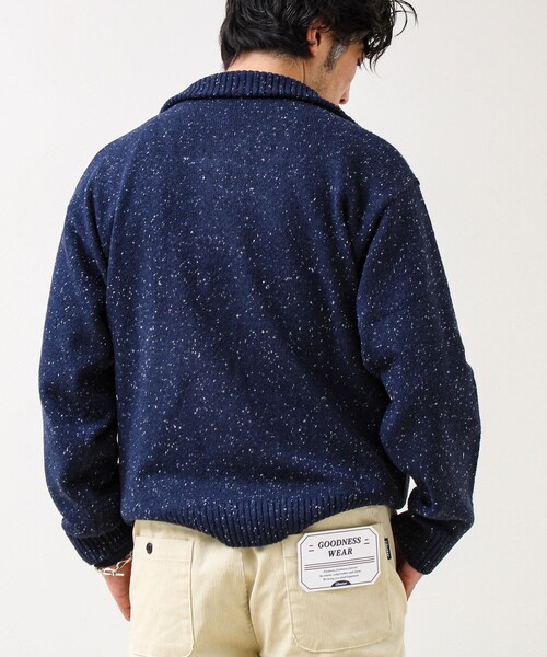 セール】【冬の大人レイヤードに】ネップハーフジッププルオーバー