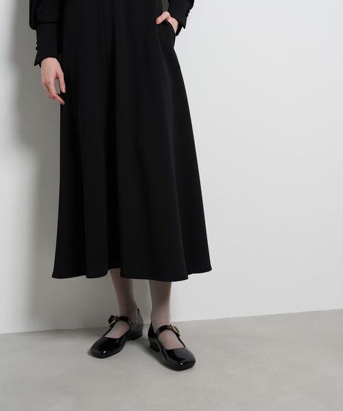LANVIN en Bleu(ランバンオンブルー)の「カットジョーゼットフレアワンピース(ワンピース・レディース・ブラック・36/38)」の9枚目の写真