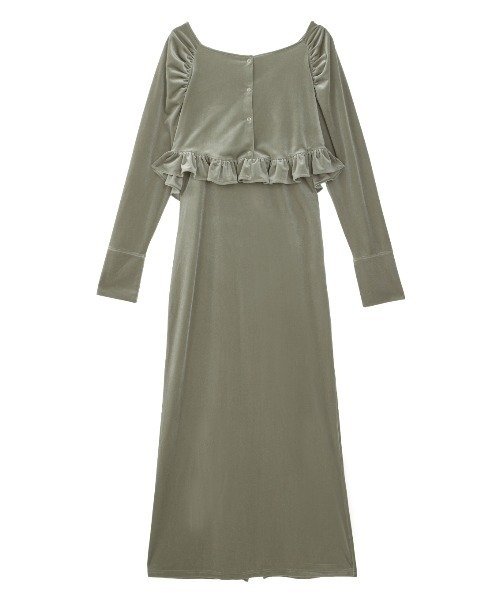 UND OFF SHOULDER VELOUR CARDIGAN SET DRE（ドレス）｜Ameri（アメリ