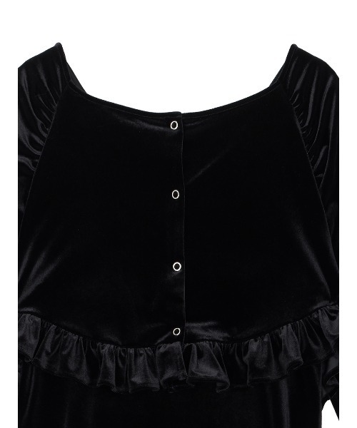 Ameri（アメリ）の「UND OFF SHOULDER VELOUR CARDIGAN SET DRE（ドレス・レディース・ブラック/ミント・MEDIUM/SMALL）」の16枚目の写真