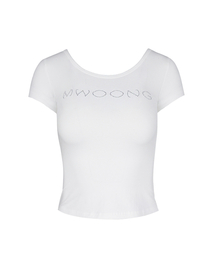 MWOONG（ムン）の「Jewelry Scoop T-shirts(WHITE)（Tシャツ/カットソー）」