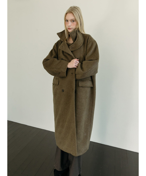 MOIFAIRE(モイフェア)の「BALMACAAN WOOL DOUBLE COAT / KHAKI(チェスターコート・レディース・カーキ・FREE)」の1枚目の写真