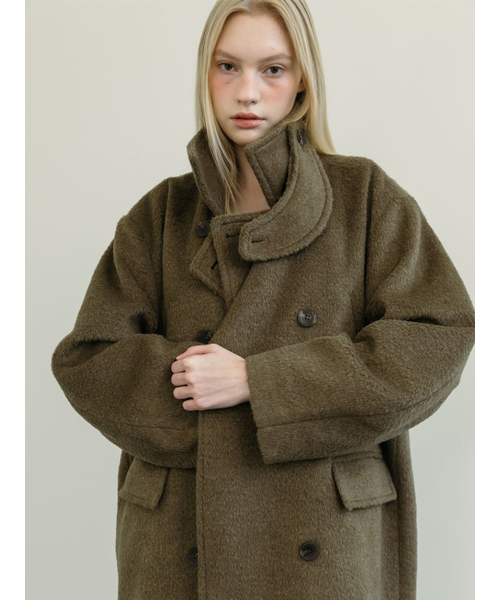 MOIFAIRE(モイフェア)の「BALMACAAN WOOL DOUBLE COAT / KHAKI(チェスターコート・レディース・カーキ・FREE)」の2枚目の写真