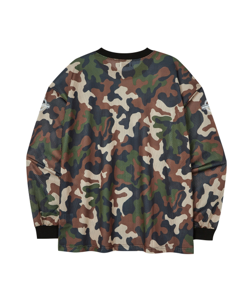AKECII(アケシ)の「クロスメッシュジャージロングスリーブ-カモ(Tシャツ/カットソー・メンズ・その他・MEDIUM/LARGE)」の5枚目の写真
