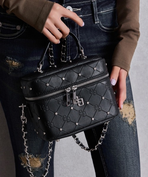 GYDA(ジェイダ)の「【ZOZO限定!!】ラインストーンキルティングBAG(ショルダーバッグ・レディース・パープル/ブラウン/その他4/アイボリー/その他3/ブラック/オフホワイト・FREE)」の7枚目の写真