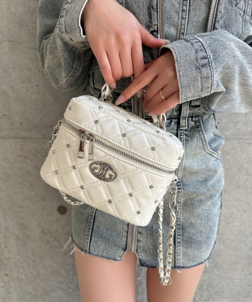 GYDA★ ラインストーンキルティングBAG セール】【ZOZO限定！！】ラインストーンキルティングBAG（ショルダー