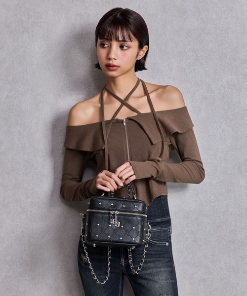 ZOZO限定！！】ラインストーンキルティングBAG（ハンドバッグ）｜GYDA