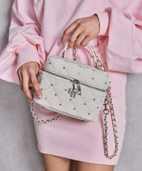 GYDA(ジェイダ)の「【ZOZO限定!!】ラインストーンキルティングBAG(ショルダーバッグ・レディース・パープル/ブラウン/その他4/アイボリー/その他3/ブラック/オフホワイト・FREE)」の19枚目の写真