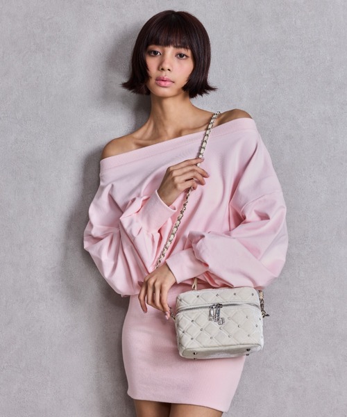 GYDA(ジェイダ)の「【ZOZO限定!!】ラインストーンキルティングBAG(ショルダーバッグ・レディース・パープル/ブラウン/その他4/アイボリー/その他3/ブラック/オフホワイト・FREE)」の21枚目の写真