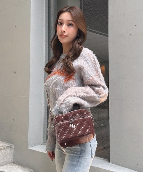 ZOZO限定！！】ラインストーンキルティングBAG（ハンドバッグ）｜GYDA