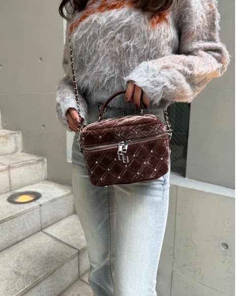 ZOZO限定！！】ラインストーンキルティングBAG（ショルダーバッグ