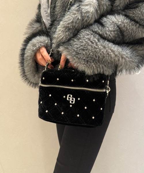 ZOZO限定！！】ラインストーンキルティングBAG（ハンドバッグ）｜GYDA