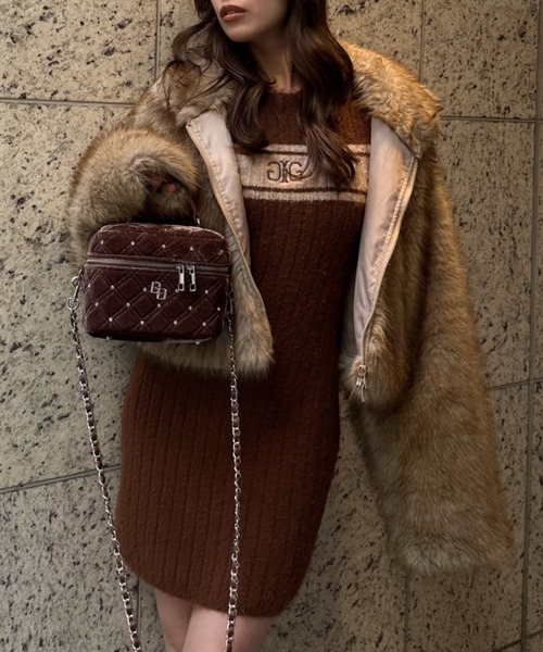 ZOZO限定！！】ラインストーンキルティングBAG（ハンドバッグ）｜GYDA