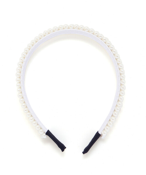 BeBe Petits Pois Vert（ベベプチポワヴェール）の「【店舗限定】3連パールカチューシャ（カチューシャ・キッズ・ホワイト・FREE）」の7枚目の写真