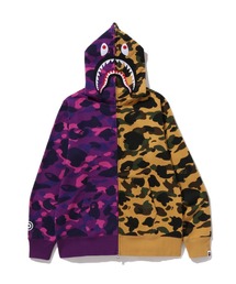 A BATHING APE | SPLIT CAMO SHARK FULL ZIP HOODIE(パーカー)