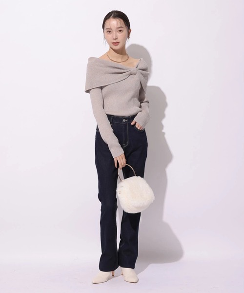 Mystrada（マイストラーダ）の「スリムフレアデニム（その他パンツ・レディース・ライトブルー/ネイビー・38/36/34）」の13枚目の写真