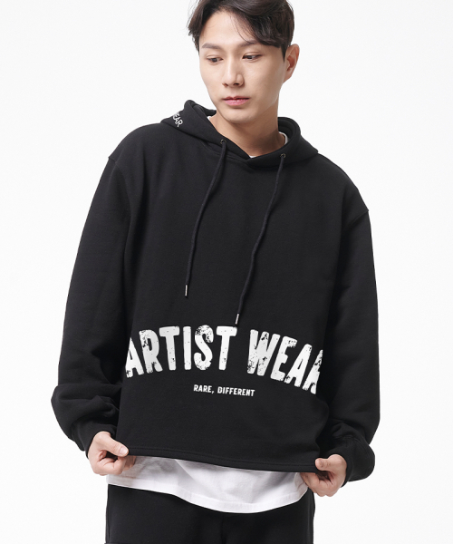 ARTISTWEAR（アーティストウェア）の「[ATW] アーチロゴイージーフード（パーカー・レディース・ブラック/グレー・MEDIUM/LARGE/X-LARGE/XX-LARGE）」の4枚目の写真