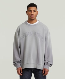 G-STAR | Sunfaded Applique Loose Sweater/ヴィンテージライクサンフェード加工オーバーサイズアップリケロゴスウェット/トレーナー(スウェット)