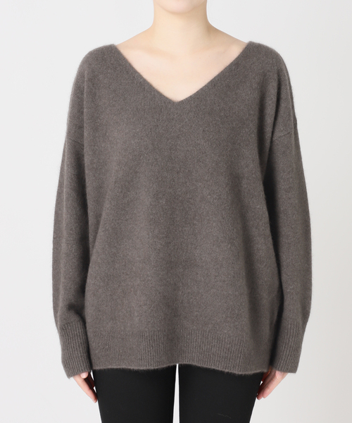 JOURNAL STANDARD(ジャーナルスタンダード)の「FOX WOOL 2WAY Vネックプルオーバー(ニット/セーター・レディース・ブラウン/ライトブルー/ピンク・FREE)」の20枚目の写真