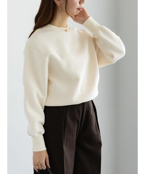 Te chichi（テチチ）の「ワンポイント刺繍裏起毛プルオーバー（Tシャツ/カットソー・レディース・オフホワイト/サックスブルー/ピンク・F）」の2枚目の写真