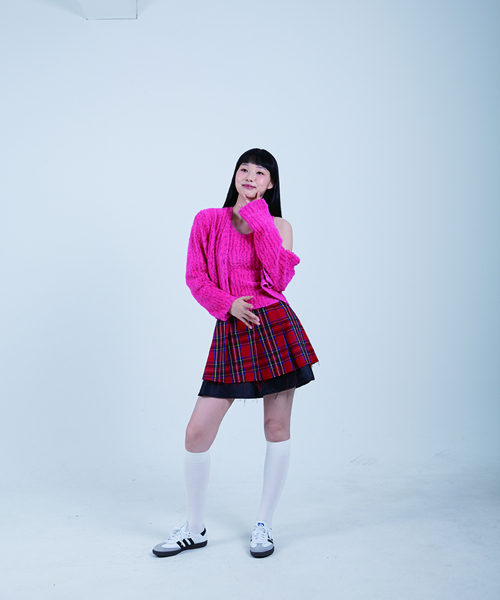COTTONREBIRTHCLUB(コットンリバースクラブ)の「レイヤードチェックスカート(レッド)(スカート・レディース・レッド・SMALL/MEDIUM)」の1枚目の写真