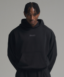 PHERMENON（フェルメノン）の「ピグメントオーバーサイズ切り替えフードパーカー - ブラック（パーカー）」