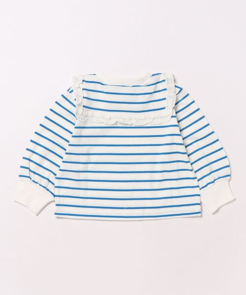 Ocean&Ground（オーシャン&グラウンド）の「セーラーカラーボーダーロンＴ（Tシャツ/カットソー・キッズ・レッド/ブルー・80/90/95/100/110/120）」の4枚目の写真