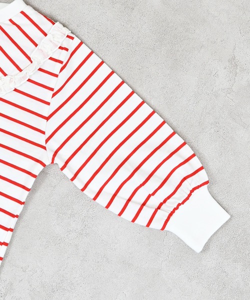 Ocean&Ground（オーシャン&グラウンド）の「セーラーカラーボーダーロンＴ（Tシャツ/カットソー・キッズ・レッド/ブルー・80/90/95/100/110/120）」の19枚目の写真