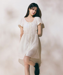 ROLAROLA（ロラロラ）の「RIBBON LACE MINI ONEPIECE WHITE（ワンピース）」