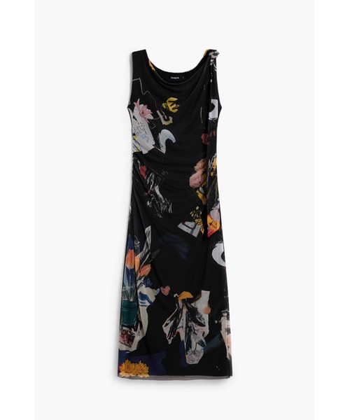 Desigual(デシグアル)の「ミディドレスコラージュ(ワンピース・レディース・ブラック・XL/L/M/S)」の1枚目の写真