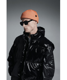 APOSTROPHE COMMA（アポストロフィコンマ）の「リバーシブルラベルボカシショートビーニー（オレンジ）（ニットキャップ/ビーニー）」