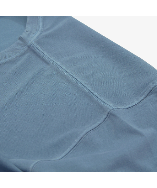SATURDAY LEISURE CLUB(サタデーレジャークラブ)の「Pigment Dyed T-shirt(Unisex) / Small S.L.C Emblem - Sky Blue(Tシャツ/カットソー・レディース・その他・L/M)」の3枚目の写真