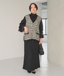 PUAL CE CIN | ソフトツイルセミフレアスカート(スカート)