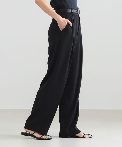 Demi-Luxe BEAMS(デミルクス ビームス)の「【6/11値下げ】セミワイド 1タックパンツ(スラックス・レディース・ブラック/ベージュ・36/38)」の7枚目の写真