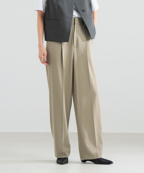 Demi-Luxe BEAMS(デミルクス ビームス)の「【6/11値下げ】セミワイド 1タックパンツ(スラックス・レディース・ブラック/ベージュ・36/38)」の11枚目の写真