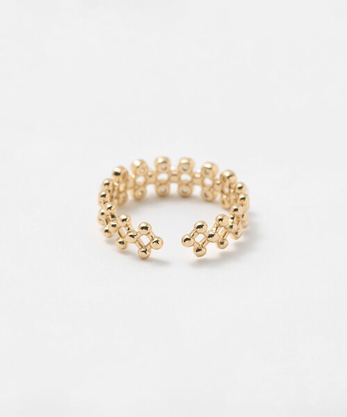 BEAUTY&YOUTH UNITED ARROWS（ビューティーアンドユースユナイテッドアローズ）の「プレイド パールモチーフ×ビジュー リング（リング・レディース・ゴールド・FREE）」の2枚目の写真