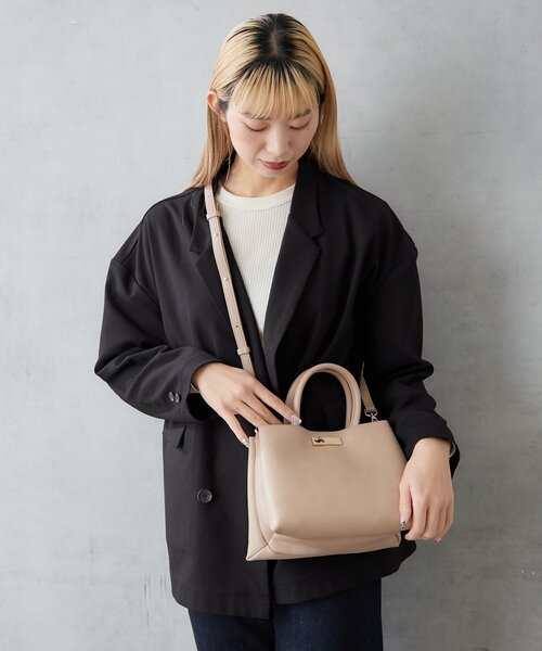 BIRTHDAY BAR(バースデイバー)の「【cache cache カシュカシュ】三層2wayトートバッグ(トートバッグ・レディース・ベージュ/ブラック・0)」の20枚目の写真