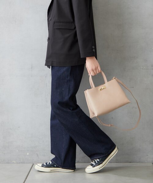 BIRTHDAY BAR(バースデイバー)の「【cache cache カシュカシュ】三層2wayトートバッグ(トートバッグ・レディース・ベージュ/ブラック・0)」の21枚目の写真