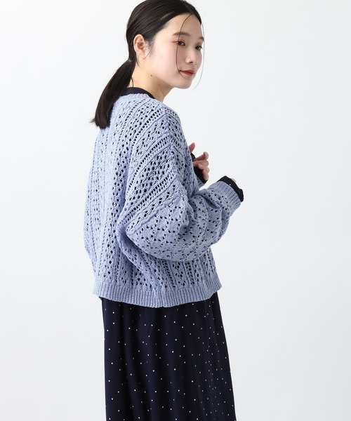 studio CLIP(スタディオクリップ)の「《natural by clip》テープヤーン透かしプルオーバー(ニット/セーター・レディース・ベージュ/ライトブルー/アイボリー・FREE)」の16枚目の写真
