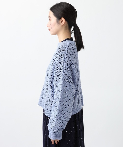 studio CLIP(スタディオクリップ)の「《natural by clip》テープヤーン透かしプルオーバー(ニット/セーター・レディース・ベージュ/ライトブルー/アイボリー・FREE)」の22枚目の写真