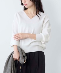MICA&DEAL | ホールガーメントVネックニットプルオーバー(ニット/セーター)