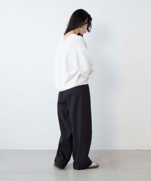 MICA&DEAL（マイカ＆ディール）の「ホールガーメントVネックニットプルオーバー（ニット/セーター・レディース・ホワイト/ピンク/アイボリー/ネイビー・FREE）」の10枚目の写真