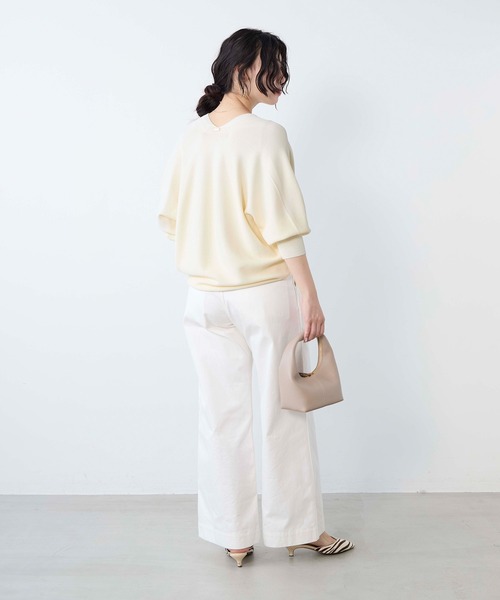 MICA&DEAL（マイカ＆ディール）の「ホールガーメントVネックニットプルオーバー（ニット/セーター・レディース・ホワイト/ピンク/アイボリー/ネイビー・FREE）」の17枚目の写真