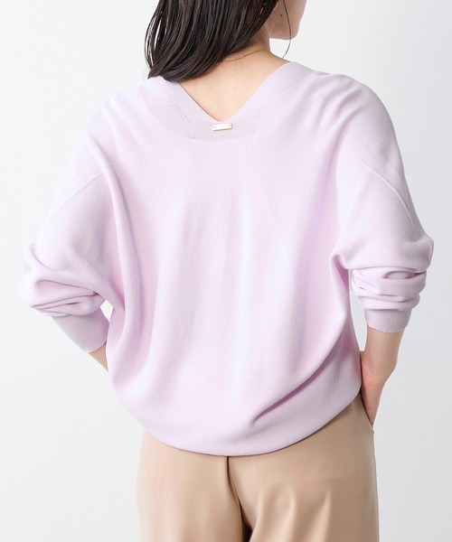 MICA&DEAL（マイカ＆ディール）の「ホールガーメントVネックニットプルオーバー（ニット/セーター・レディース・ホワイト/ピンク/アイボリー/ネイビー・FREE）」の20枚目の写真