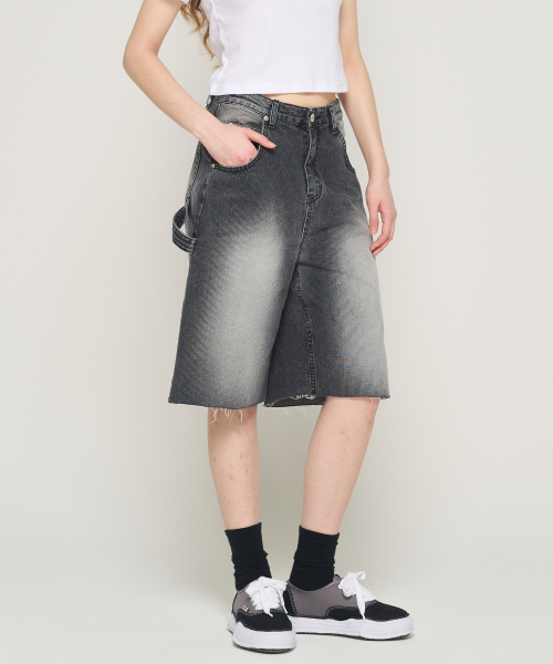 CARGOBROS FOR WOMAN(カーゴブロスフォーウィメン)の「フェイドウォッシングカーゴバミューダパンツ(ブラック)(その他パンツ・レディース・その他・LARGE/MEDIUM/SMALL)」の5枚目の写真