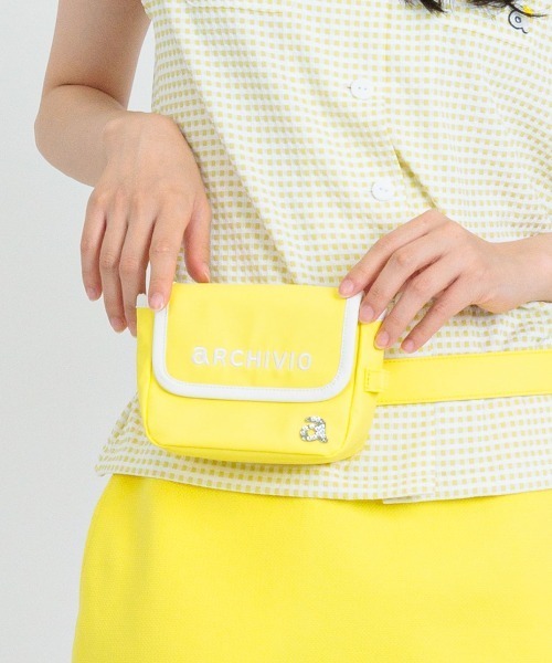 LADIES>パイピング刺繍ウエストポーチ（ゴルフグッズ）｜archivio