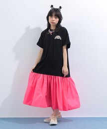 mmts（マミタス）の「mmts / 猫 グレンチェック ワンピース