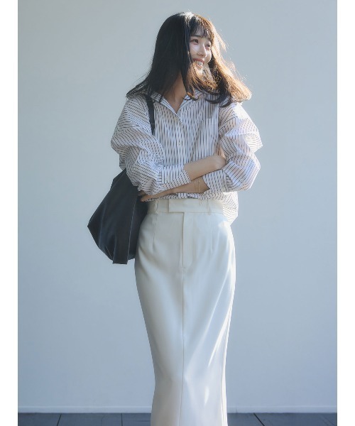 anuans(アニュアンス)の「【STRIPE】スタンダードシャツ(シャツ/ブラウス・レディース・サックスブルー/ブラウン・F)」の16枚目の写真