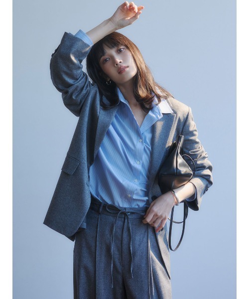 anuans(アニュアンス)の「【STRIPE】スタンダードシャツ(シャツ/ブラウス・レディース・サックスブルー/ブラウン・F)」の11枚目の写真