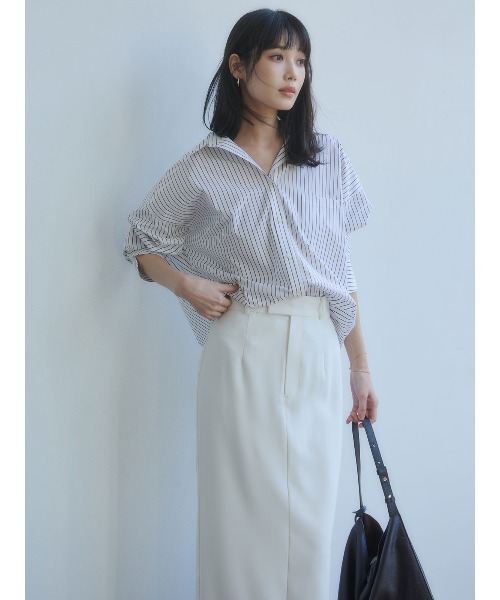 anuans(アニュアンス)の「【STRIPE】スタンダードシャツ(シャツ/ブラウス・レディース・サックスブルー/ブラウン・F)」の20枚目の写真